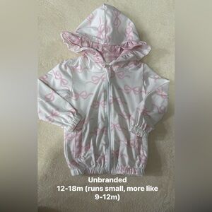 Kids Pink Bow Hoodie